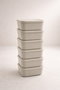 Hermia Juego de Cajas de Almacenamiento BU0062, 6 Piezas, Crema